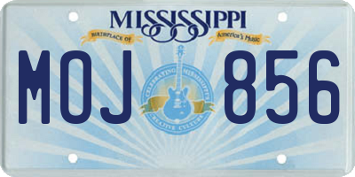 MS license plate MOJ856