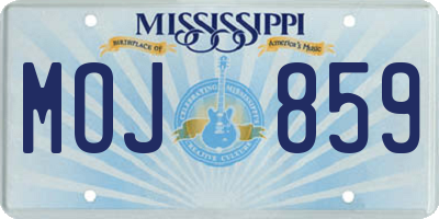 MS license plate MOJ859