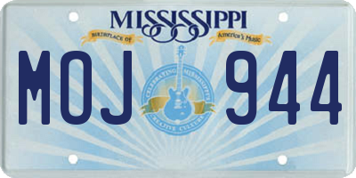 MS license plate MOJ944