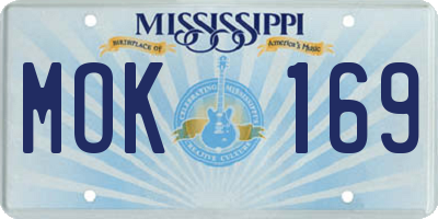 MS license plate MOK169