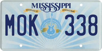 MS license plate MOK338