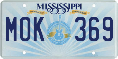 MS license plate MOK369