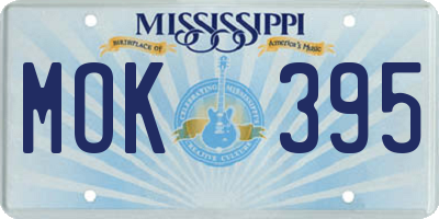 MS license plate MOK395