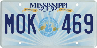 MS license plate MOK469