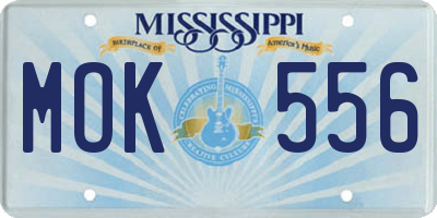 MS license plate MOK556