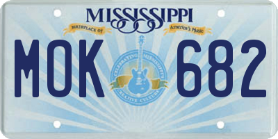 MS license plate MOK682