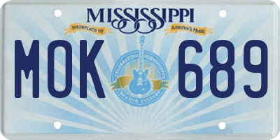 MS license plate MOK689