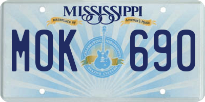 MS license plate MOK690