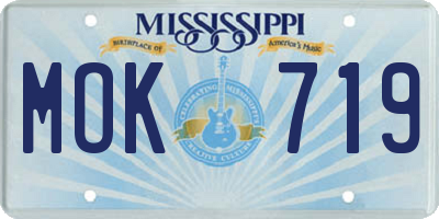 MS license plate MOK719