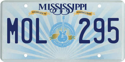MS license plate MOL295