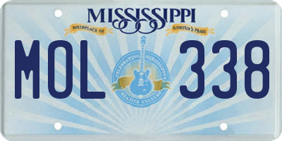 MS license plate MOL338