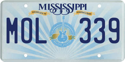 MS license plate MOL339