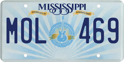 MS license plate MOL469