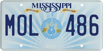 MS license plate MOL486