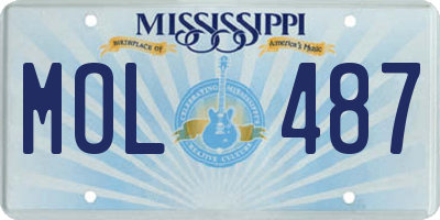 MS license plate MOL487