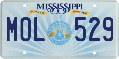 MS license plate MOL529