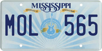 MS license plate MOL565