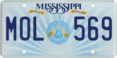 MS license plate MOL569