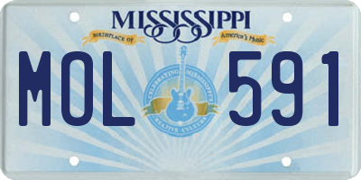 MS license plate MOL591