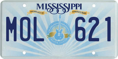 MS license plate MOL621