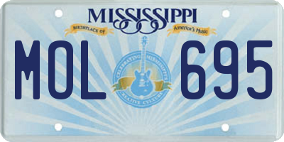 MS license plate MOL695