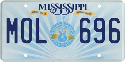 MS license plate MOL696