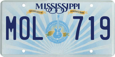 MS license plate MOL719