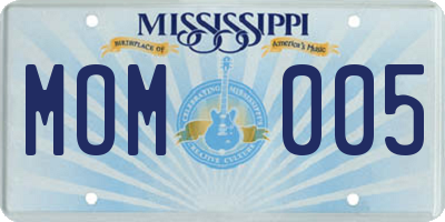 MS license plate MOM005