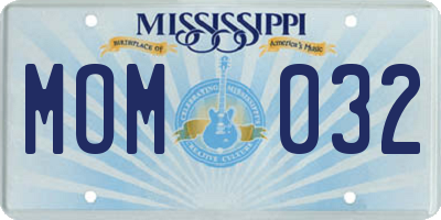 MS license plate MOM032