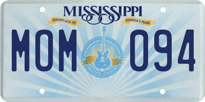 MS license plate MOM094