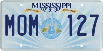MS license plate MOM127