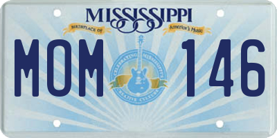 MS license plate MOM146