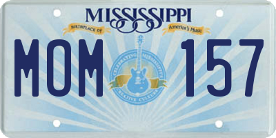 MS license plate MOM157