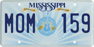 MS license plate MOM159