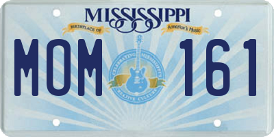 MS license plate MOM161