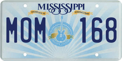 MS license plate MOM168