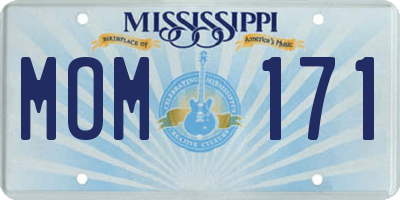MS license plate MOM171