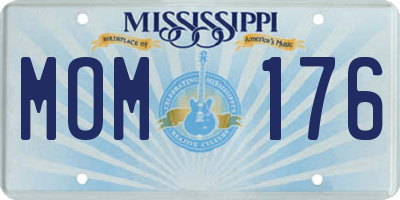 MS license plate MOM176