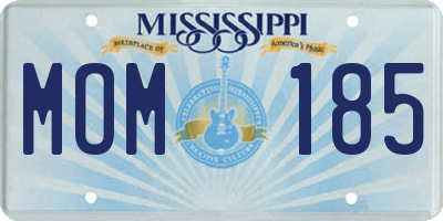 MS license plate MOM185