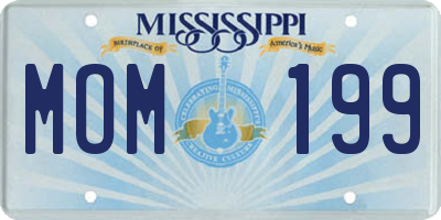 MS license plate MOM199