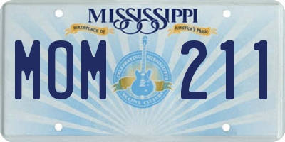MS license plate MOM211