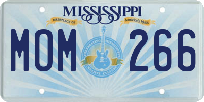 MS license plate MOM266