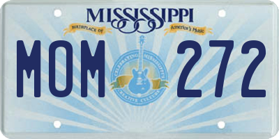 MS license plate MOM272