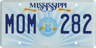 MS license plate MOM282