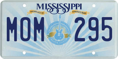 MS license plate MOM295