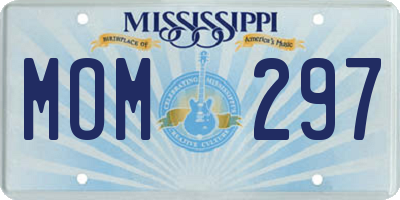 MS license plate MOM297