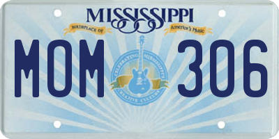 MS license plate MOM306