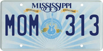 MS license plate MOM313