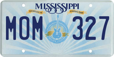 MS license plate MOM327