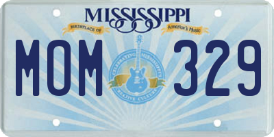MS license plate MOM329